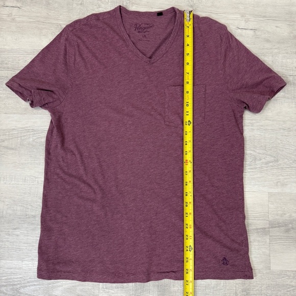 Original Penguin Men's Maroon V-Neck T-Shirt Size L - Picture 7 of 15